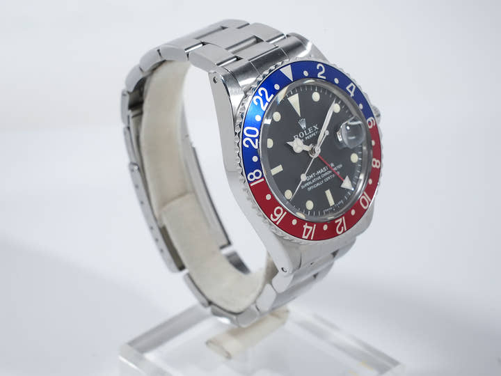 ロレックス GMTマスター Ref.1675 ステンレススチール ブラック文字盤 オイスターブレスレット 中古 nyhzf625