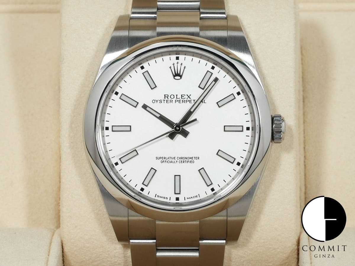 Rolex Oyster Perpetual 39 Ref. 114300 Stainless Steel White Dial