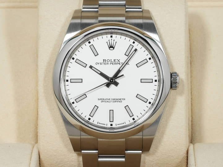 Rolex Oyster Perpetual 39 Ref. 114300 Stainless Steel White Dial