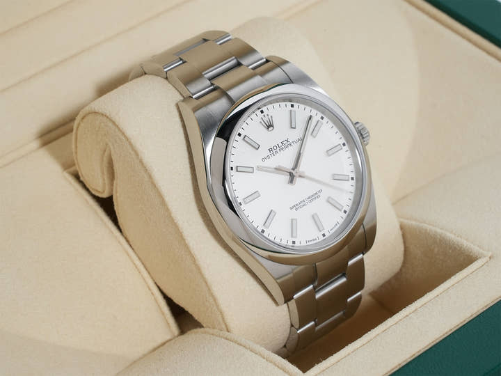 Rolex Oyster Perpetual 39 Ref. 114300 Stainless Steel White Dial