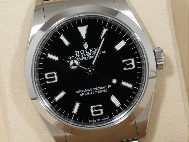 ロレックス エクスプローラー36 Ref.124270 ステンレススチール ブラック文字盤