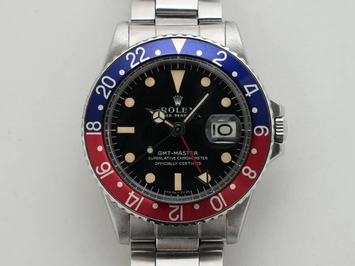 ロレックス GMTマスター Ref.1675 ステンレススチール ブラック文字盤 オイスターブレスレット