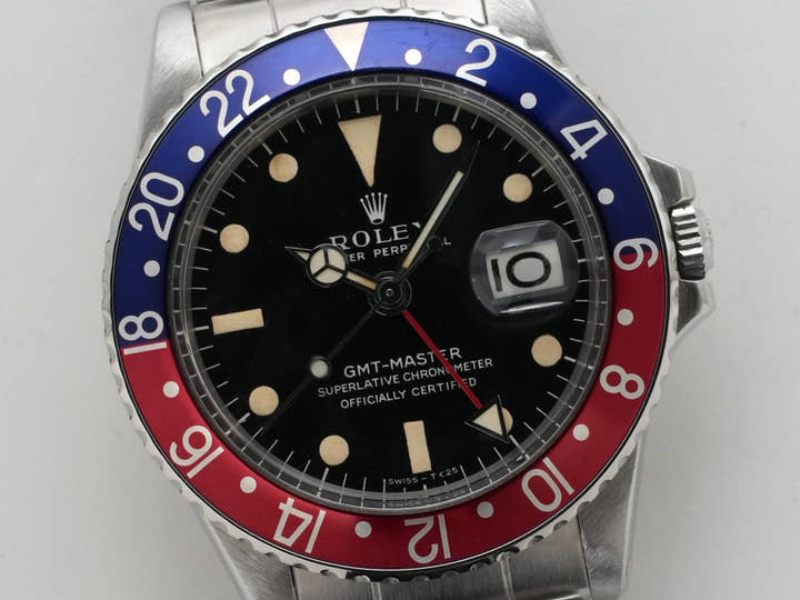 ロレックス GMTマスター Ref.1675 ステンレススチール ブラック文字盤 オイスターブレスレット