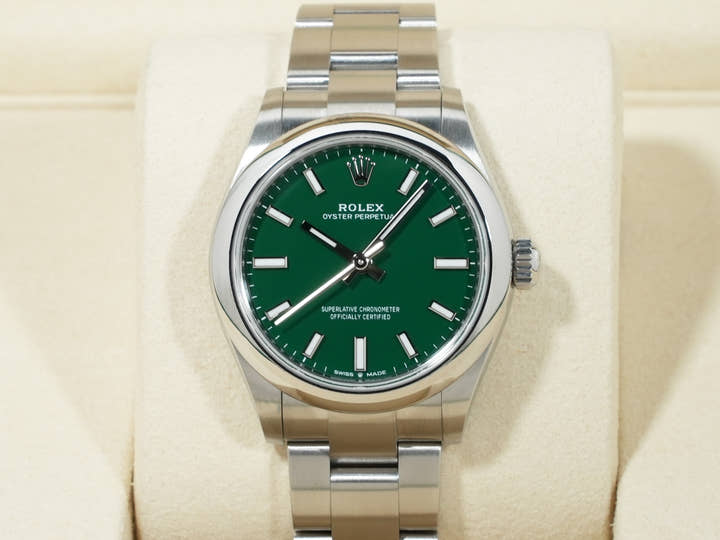 ロレックス オイスターパーペチュアル31 Ref.277200 ステンレススチール グリーン文字盤