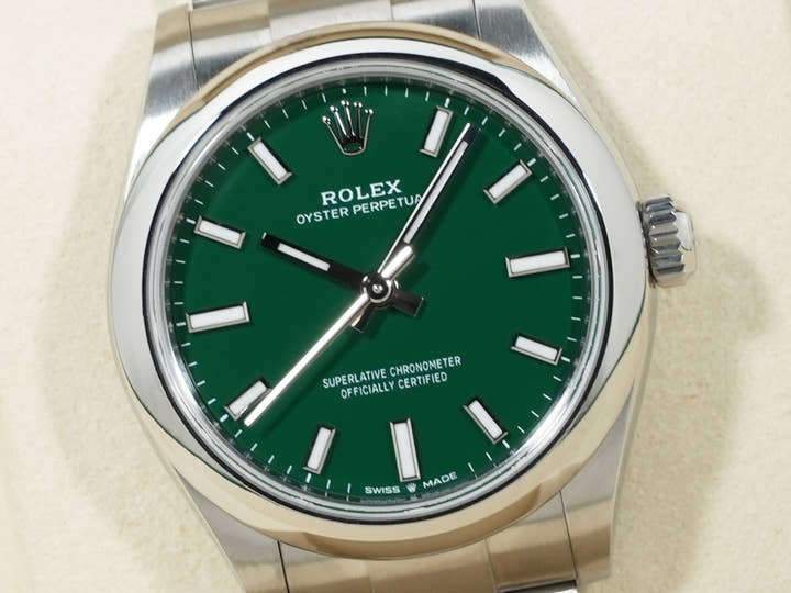 ロレックス オイスターパーペチュアル31 Ref.277200 ステンレススチール グリーン文字盤