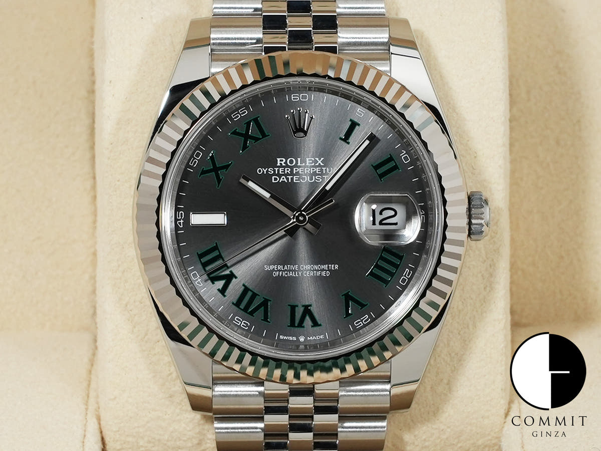 ロレックス デイトジャスト41 Ref.126334 スレートローマン文字盤 美品 2nq257t2