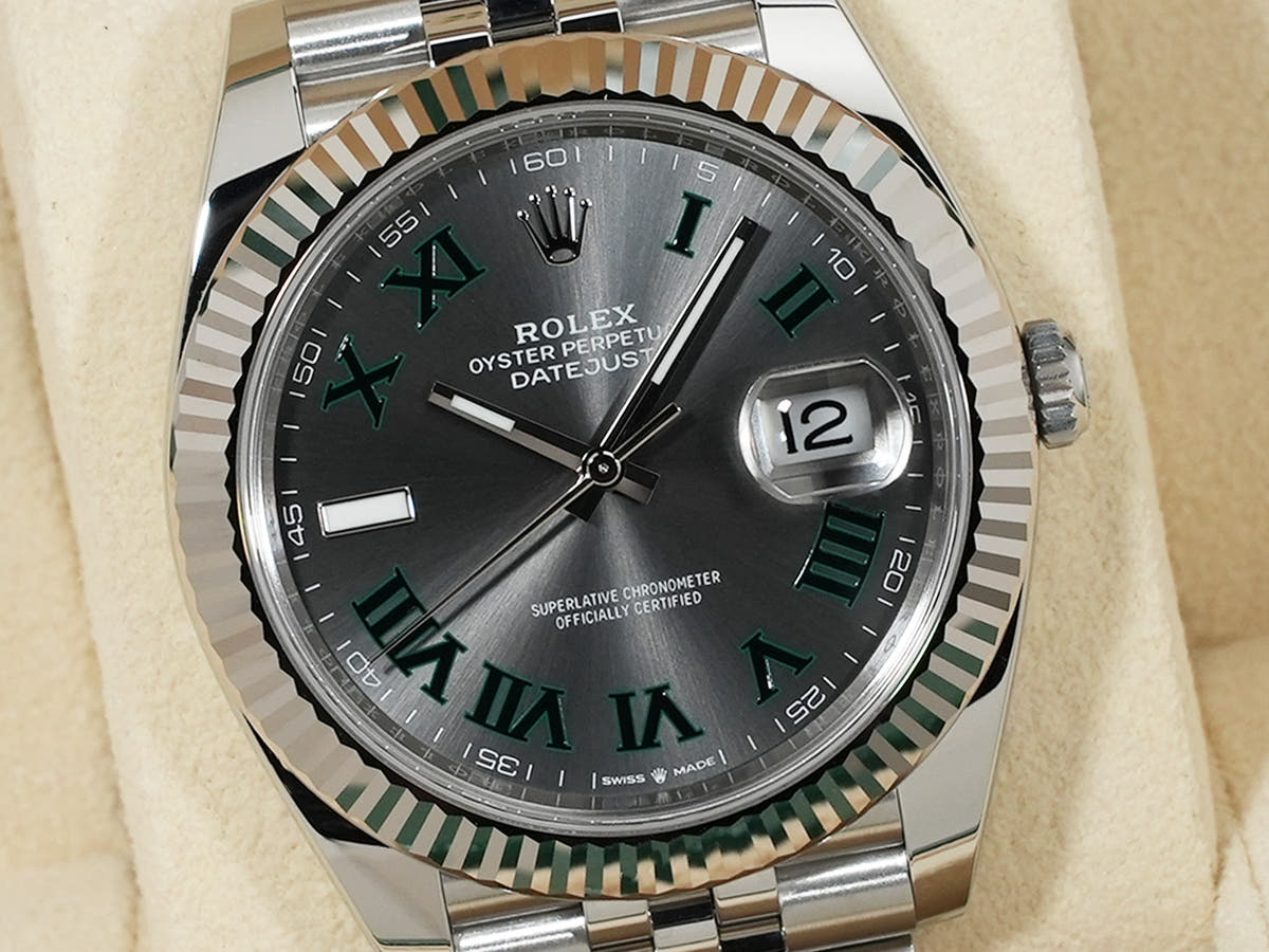 ロレックス デイトジャスト41 Ref.126334 スレートローマン文字盤 美品 2nq257t2