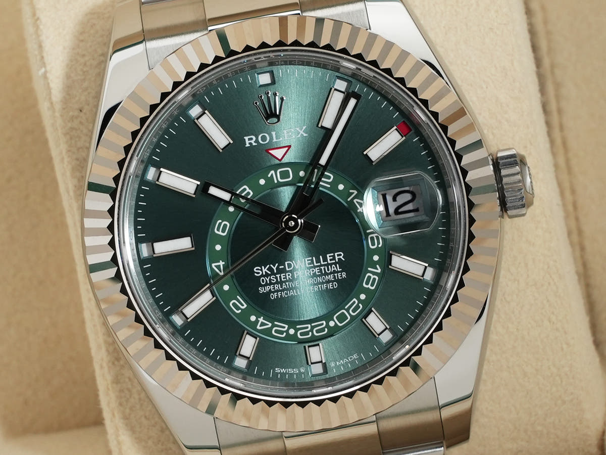 ロレックス スカイドゥエラー Ref.336934 ミントグリーン文字盤 美品 paq9x5gm