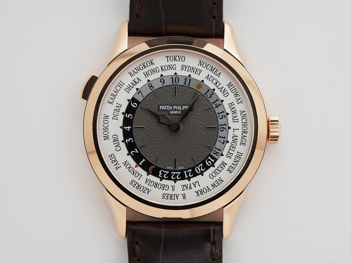 パテックフィリップ コンプリケーション ワールドタイム Ref.5230R-001 シルバー文字盤 美中古 ks6otcij