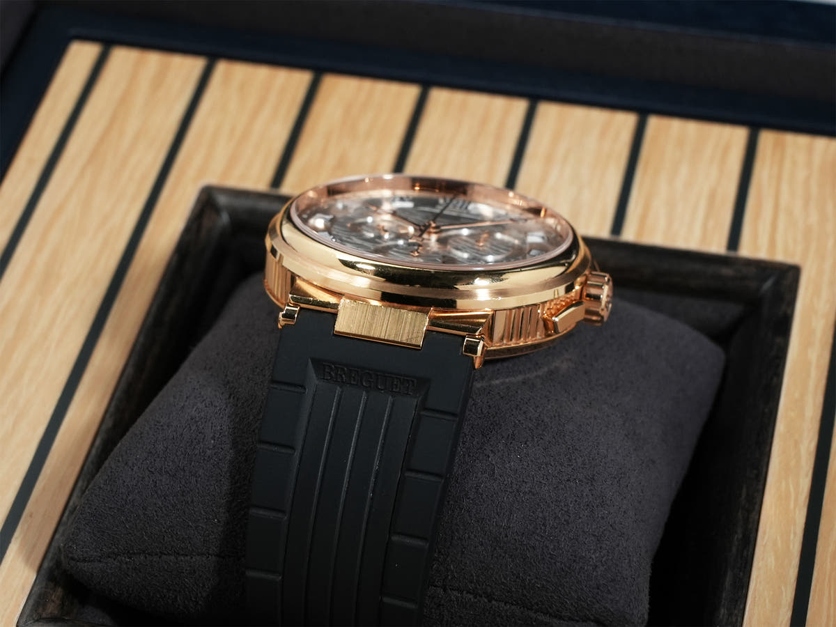 ブレゲ マリーン クロノグラフ Ref.5527BR/12/5WV 18KRG シルバー文字盤 中古 rphw73ti