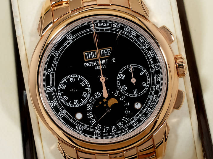 パテックフィリップ パーペチュアルカレンダー クロノグラフ Ref.5270/1R-001 ローズゴールド エボニーブラック ソレイユ文字盤