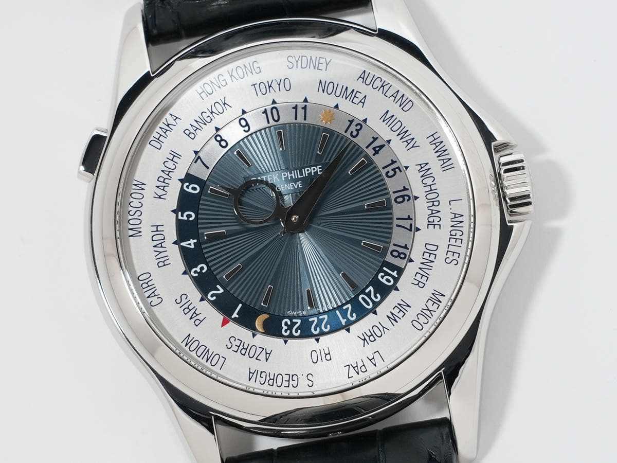 パテックフィリップ コンプリケーション ワールドタイム Ref.5130P-020 ブルー文字盤 美中古 x2h2y69j