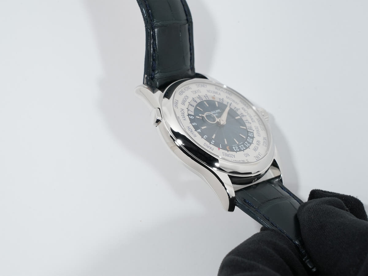 パテックフィリップ コンプリケーション ワールドタイム Ref.5130P-020 ブルー文字盤 美中古 x2h2y69j