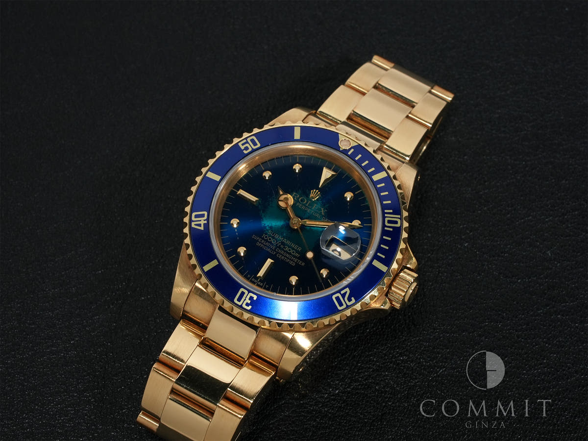 Rolex Submariner Date Ref.16808 18KYG Blue Dial Used bijfse8g