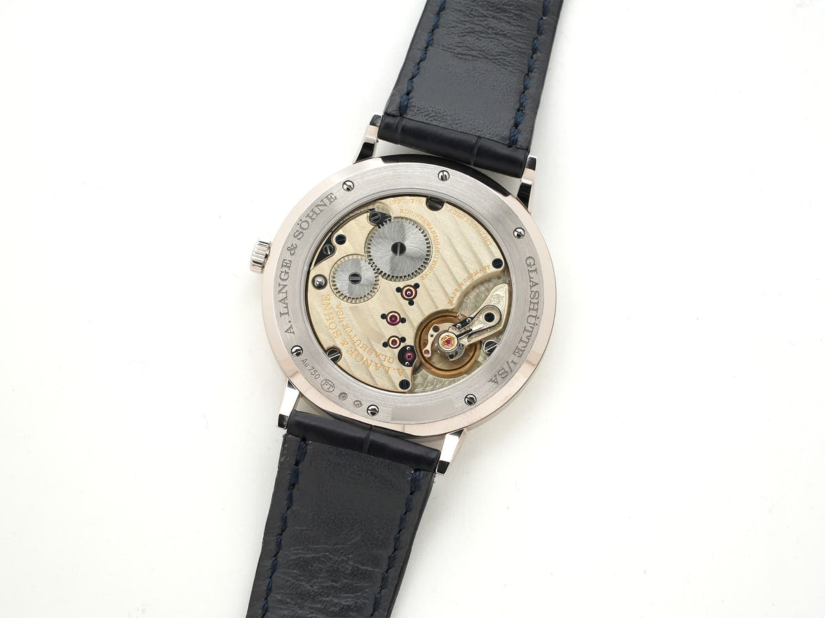 A.ランゲ＆ゾーネ サクソニア フラッハ Ref.205.086 18KWG コッパーブルー文字盤 美品 tmve33ip