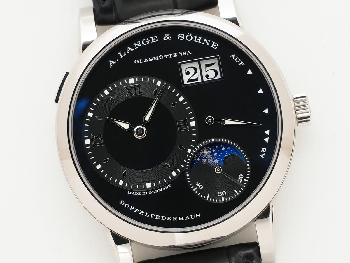 A. Lange &amp; Söhne Lange 1 Moon Phase Ref.192.029 18KWG Black Dial Unused re6dooiv