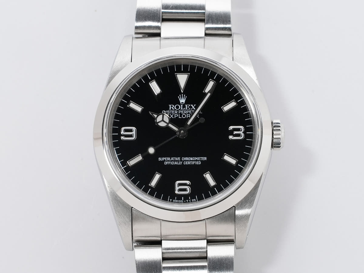 ロレックス エクスプローラーⅠ Ref.14270 ブラック文字盤 中古 uhz42tbn