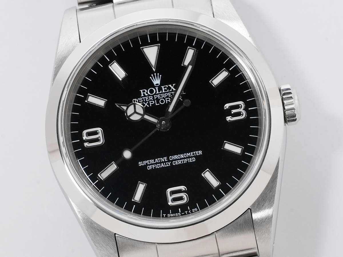 ロレックス エクスプローラーⅠ Ref.14270 ブラック文字盤 中古 uhz42tbn