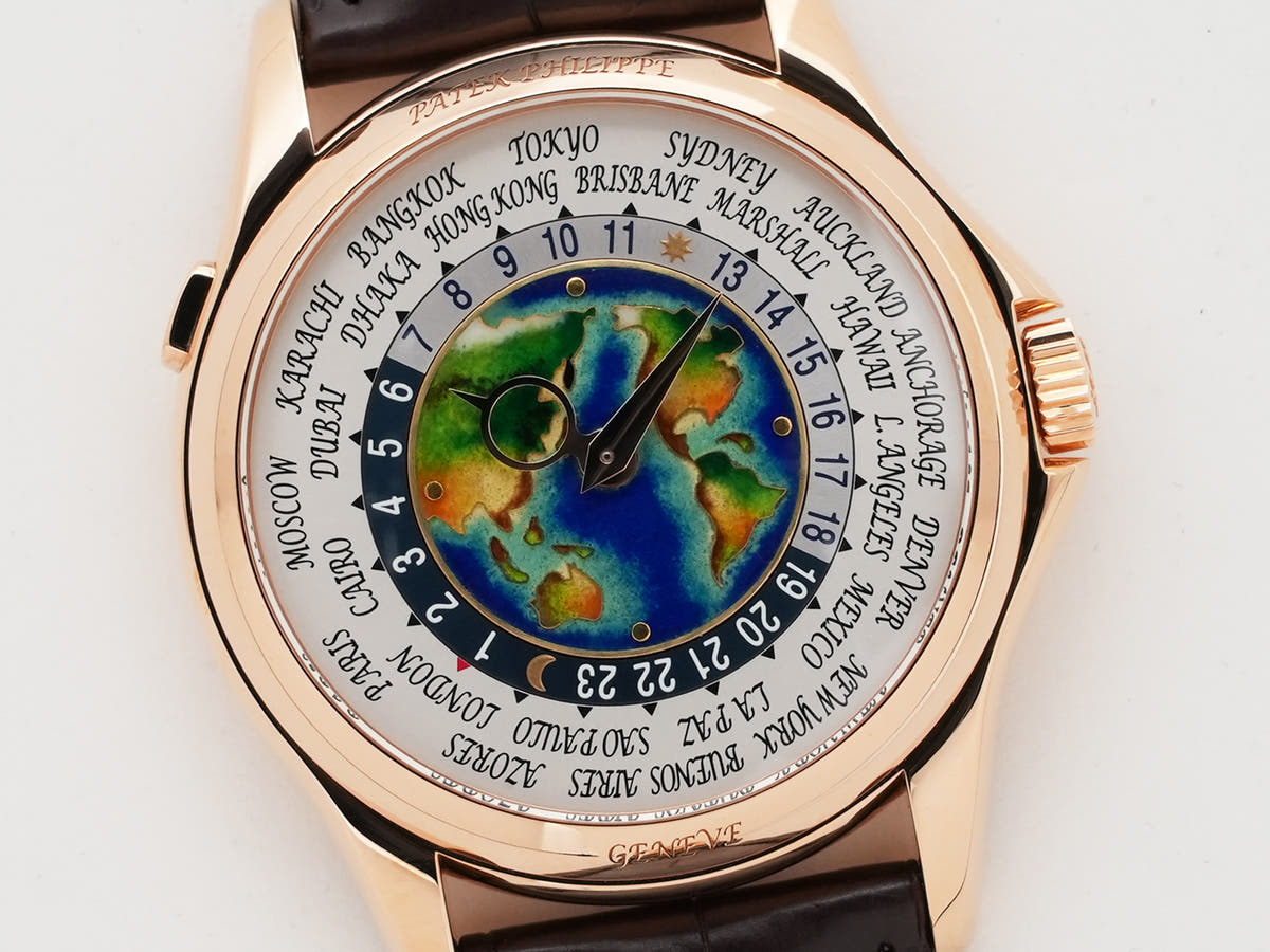 パテックフィリップ ワールドタイム クロワゾネ Ref.5131R-010 18KRG クロワゾネ文字盤 極美品 u4hh44xd