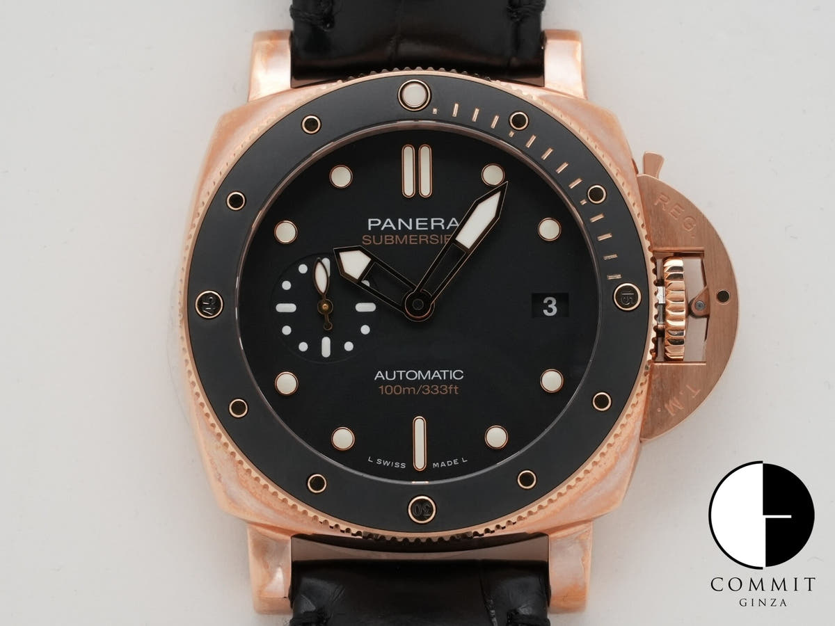 パネライ サブマーシブル 42mm Ref.PAM00974 ブラック文字盤 美中古 d6gza98f