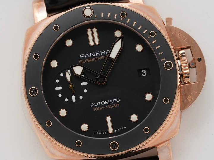 パネライ サブマーシブル 42mm Ref.PAM00974 ブラック文字盤 美中古 d6gza98f
