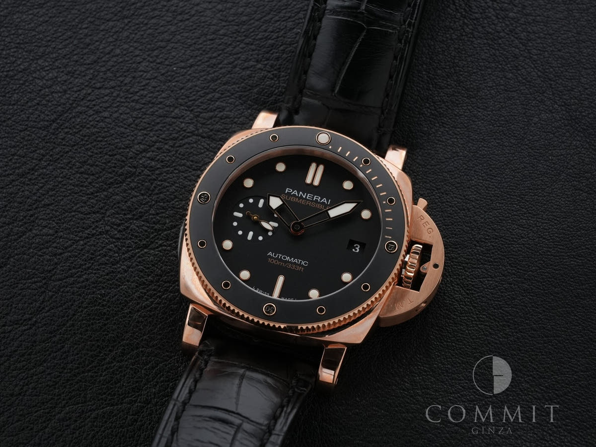 パネライ サブマーシブル 42mm Ref.PAM00974 ブラック文字盤 美中古 d6gza98f