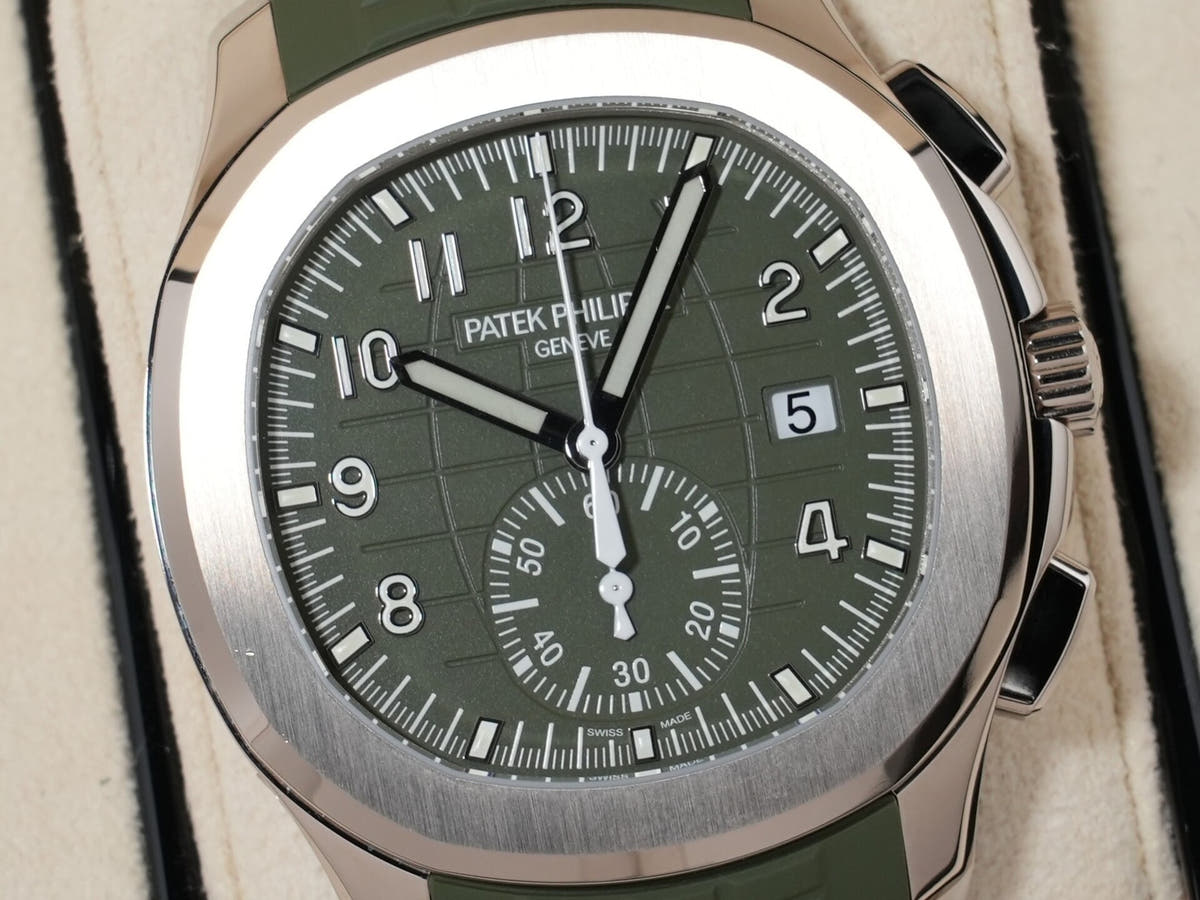 パテックフィリップ アクアノート Ref.5968G-010 18KWG カーキグリーン文字盤 美品 oya93h2i
