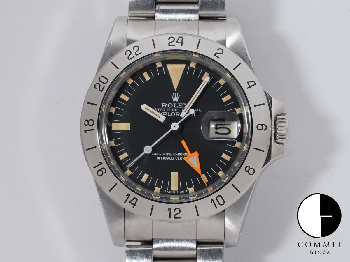 ロレックス エクスプローラーII Ref.1655 ブラック文字盤 中古 hporyxuu