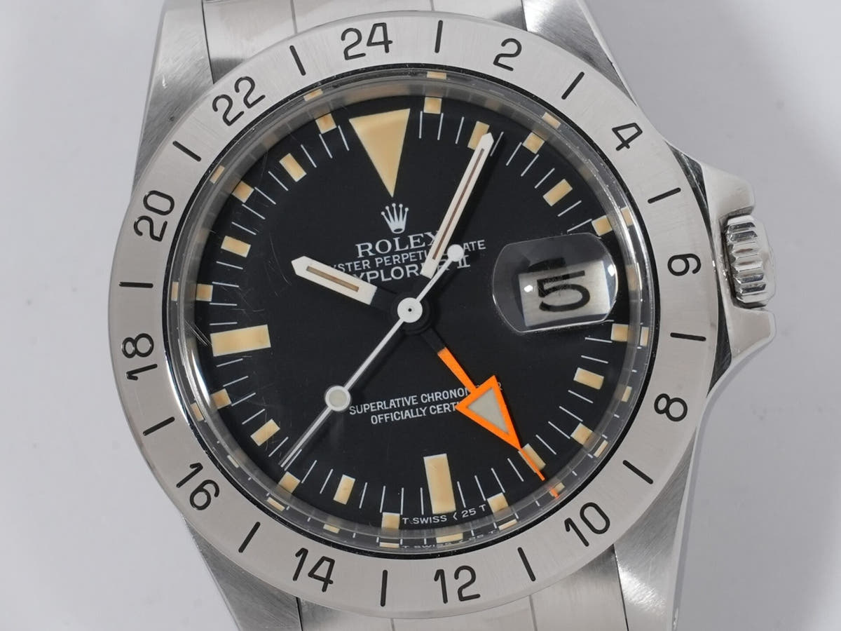 ロレックス エクスプローラーII Ref.1655 ブラック文字盤 中古 hporyxuu