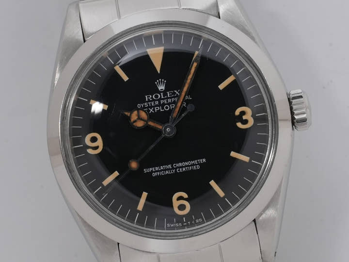 ロレックス エクスプローラーI Ref.1016 ステンレススチール ブラック文字盤 中古 kv9dgfjk