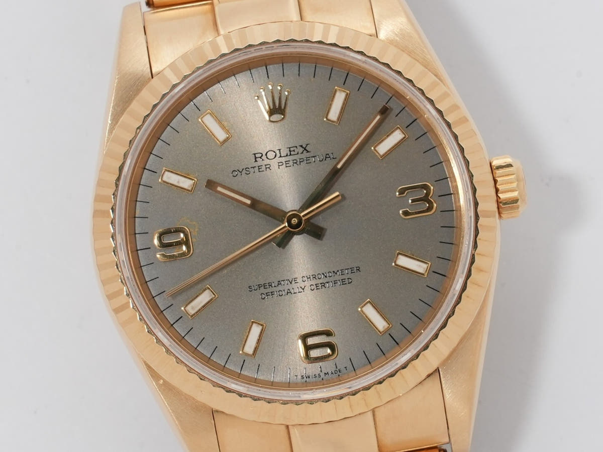 ロレックス オイスターパーペチュアル Ref.14238 グレー文字盤 中古 ejikqgko