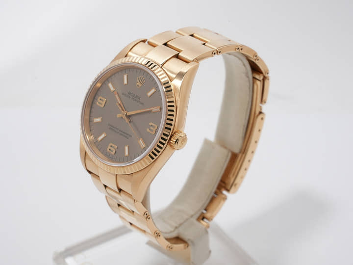 Rolex Oyster Perpetual Ref. 14238 Yellow Gold Gray Dial