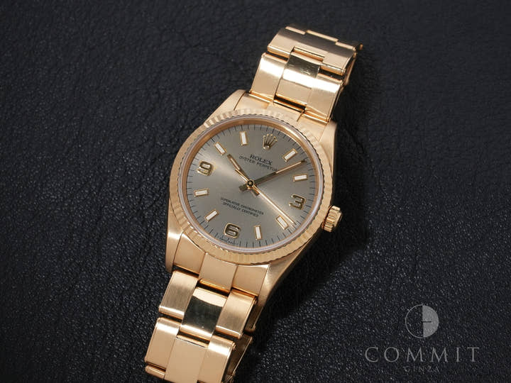 Rolex Oyster Perpetual Ref. 14238 Yellow Gold Gray Dial