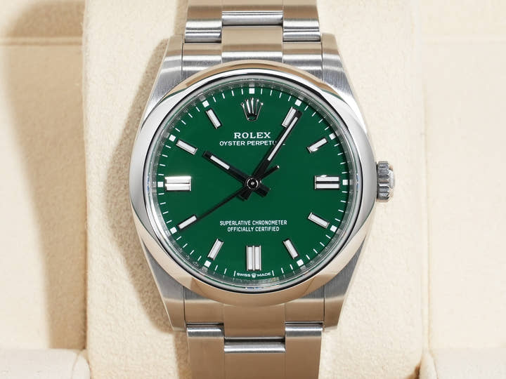 ロレックス オイスターパーペチュアル36 Ref.126000 ステンレススチール グリーン文字盤
