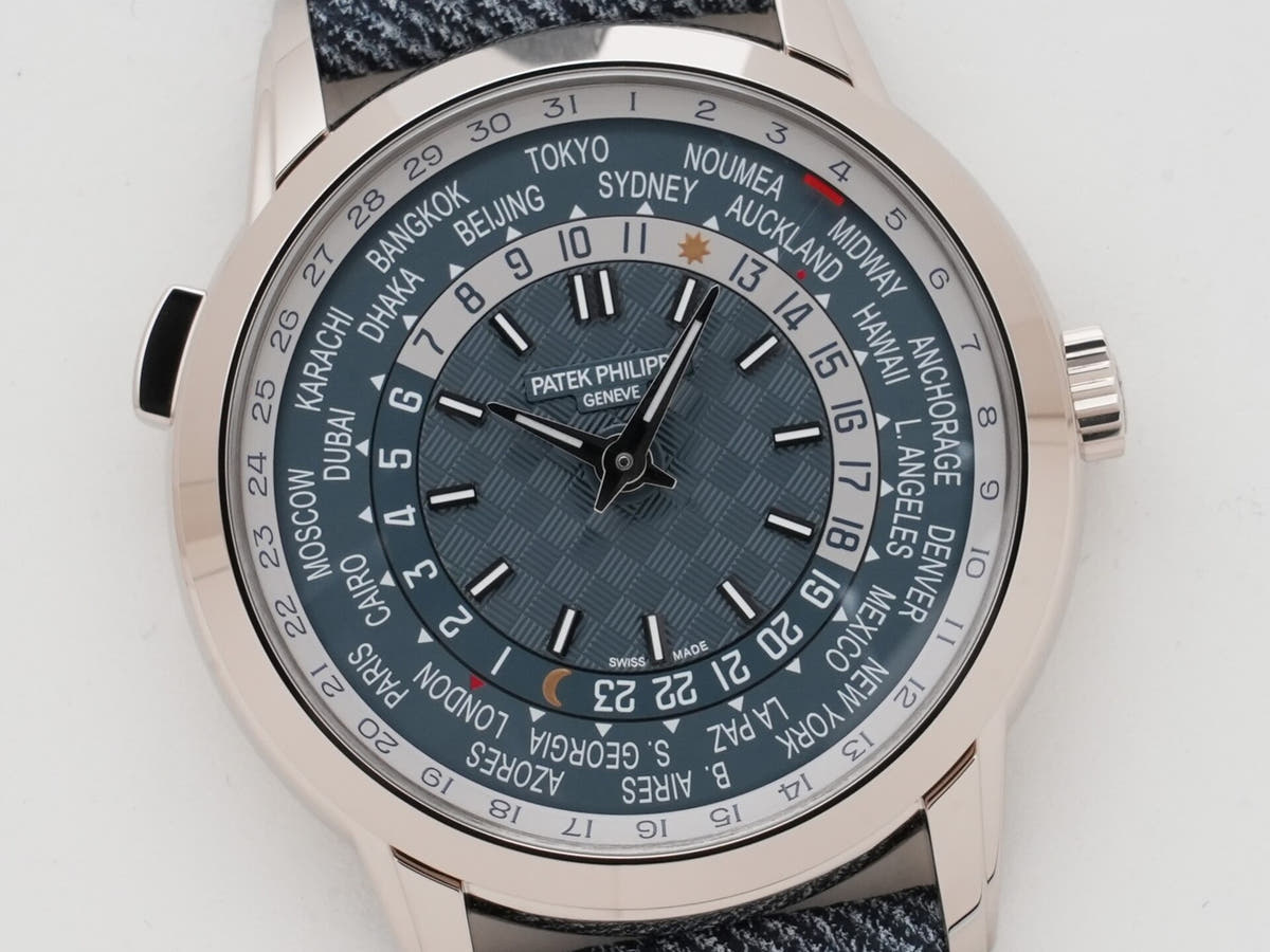 Patek Philippe Complications World Time Date Ref.5330G-001 18KWG Blue Gray Opaline Dial Unused tgdxfp2v