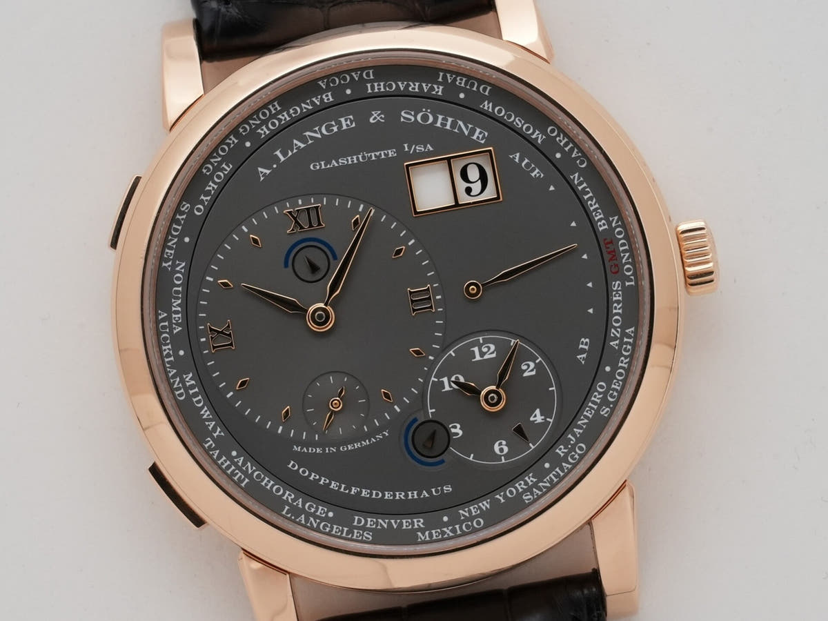 A. Lange &amp; Söhne Lange 1 Time Zone Ref.116.033 18KPG Grey Dial Used 6jfwxo82