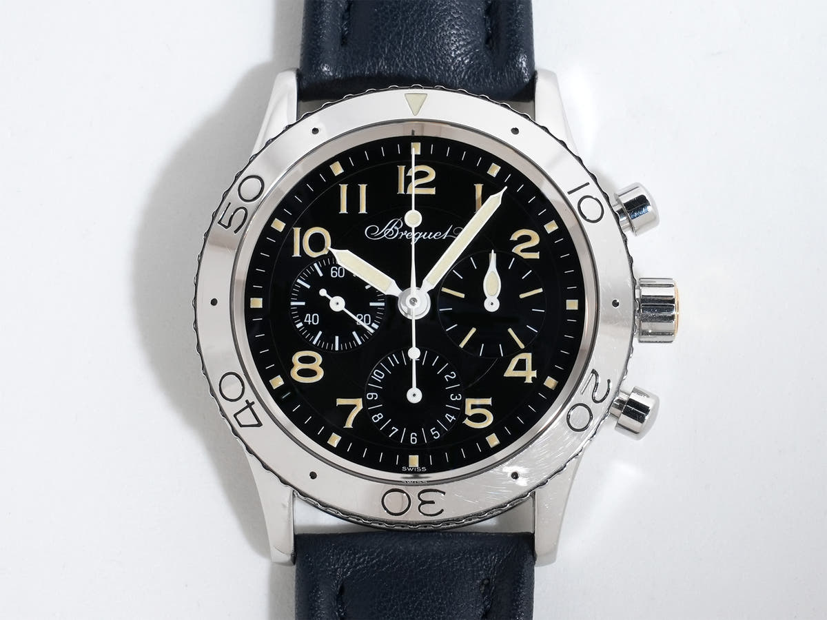ブレゲ アエロナバル フライバッククロノグラフ Ref.3800ST/92/3W6 SS ブラック文字盤 中古 kwqznyfd