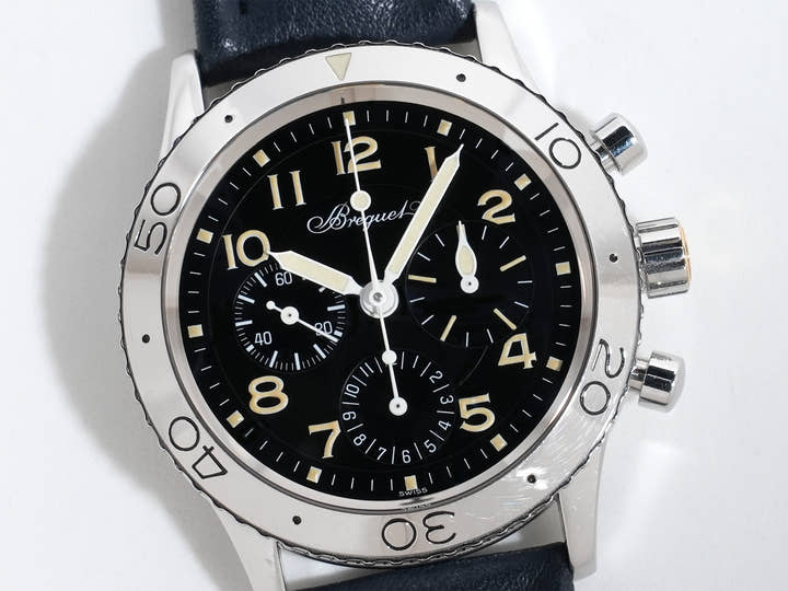 ブレゲ アエロナバル フライバッククロノグラフ Ref.3800ST/92/3W6 SS ブラック文字盤 中古 kwqznyfd