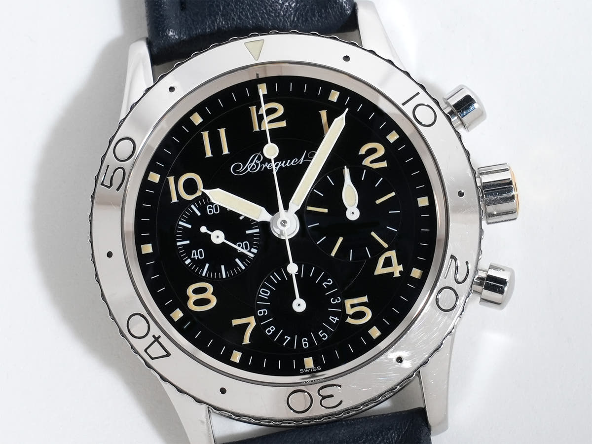 ブレゲ アエロナバル フライバッククロノグラフ Ref.3800ST/92/3W6 SS ブラック文字盤 中古 kwqznyfd