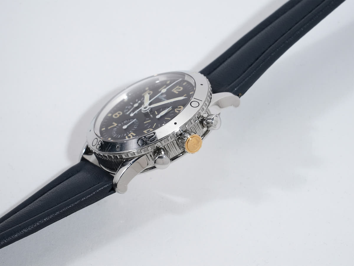 ブレゲ アエロナバル フライバッククロノグラフ Ref.3800ST/92/3W6 SS ブラック文字盤 中古 kwqznyfd