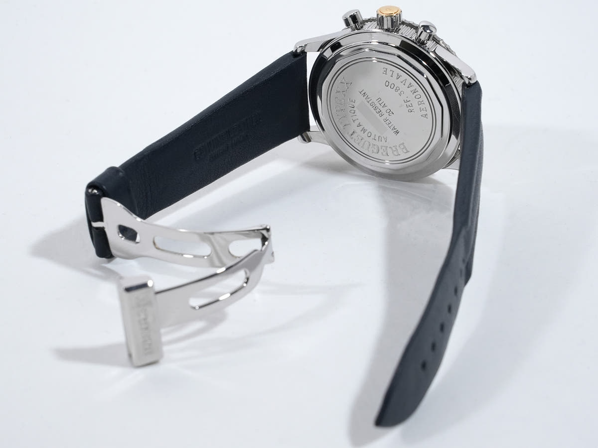 ブレゲ アエロナバル フライバッククロノグラフ Ref.3800ST/92/3W6 SS ブラック文字盤 中古 kwqznyfd
