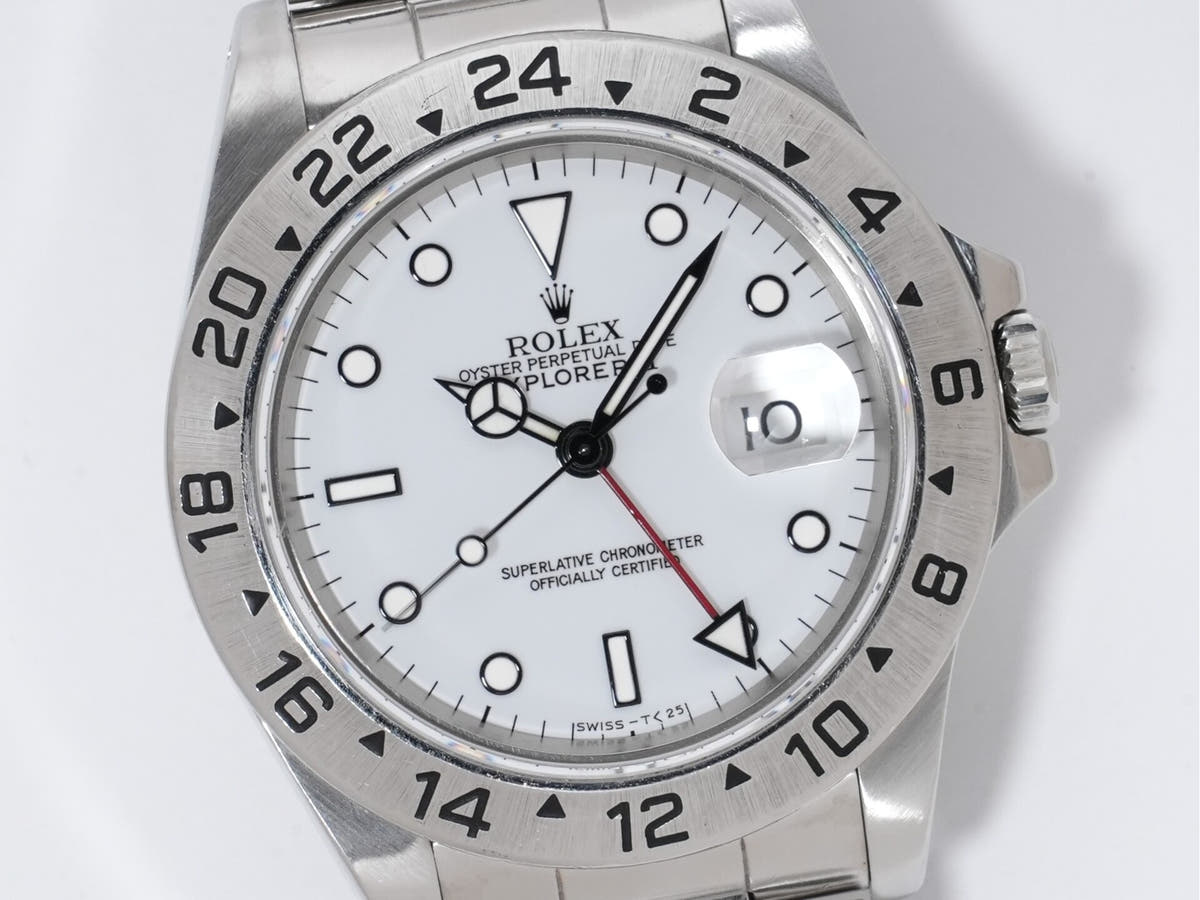 ロレックス エクスプローラーII Ref.16570 ホワイト文字盤 中古 gmiu68ox