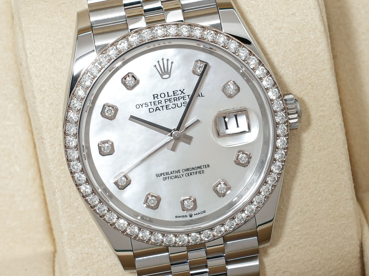 ロレックス デイトジャスト36 Ref.126284RBR SS/WG ホワイトシェル文字盤 ジュビリーブレスレット 未使用 ts8tgwpe