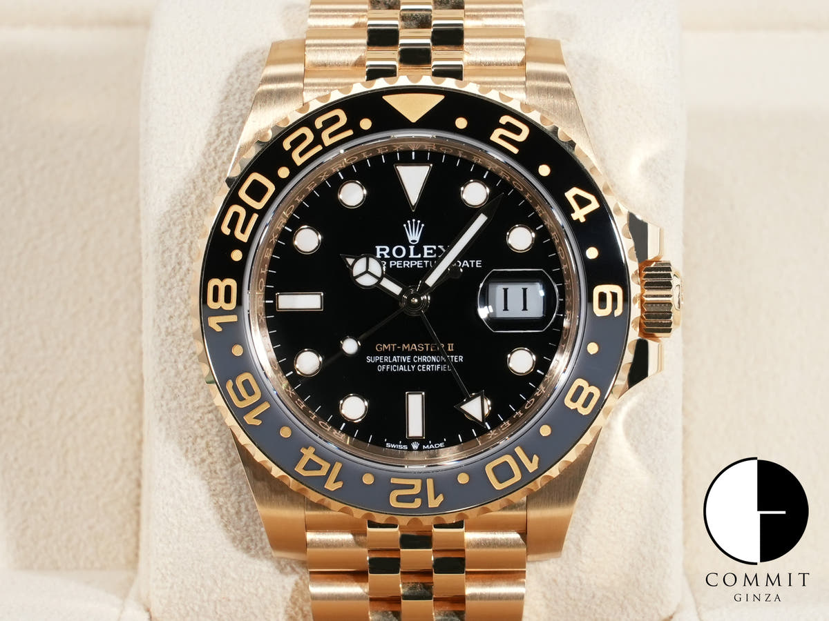 ロレックス GMTマスターII Ref.126718GRNR イエローゴールド ブラック文字盤 オイスターブレスレット