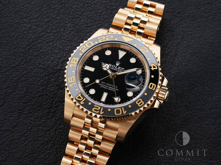 ロレックス GMTマスターII Ref.126718GRNR イエローゴールド ブラック文字盤 オイスターブレスレット