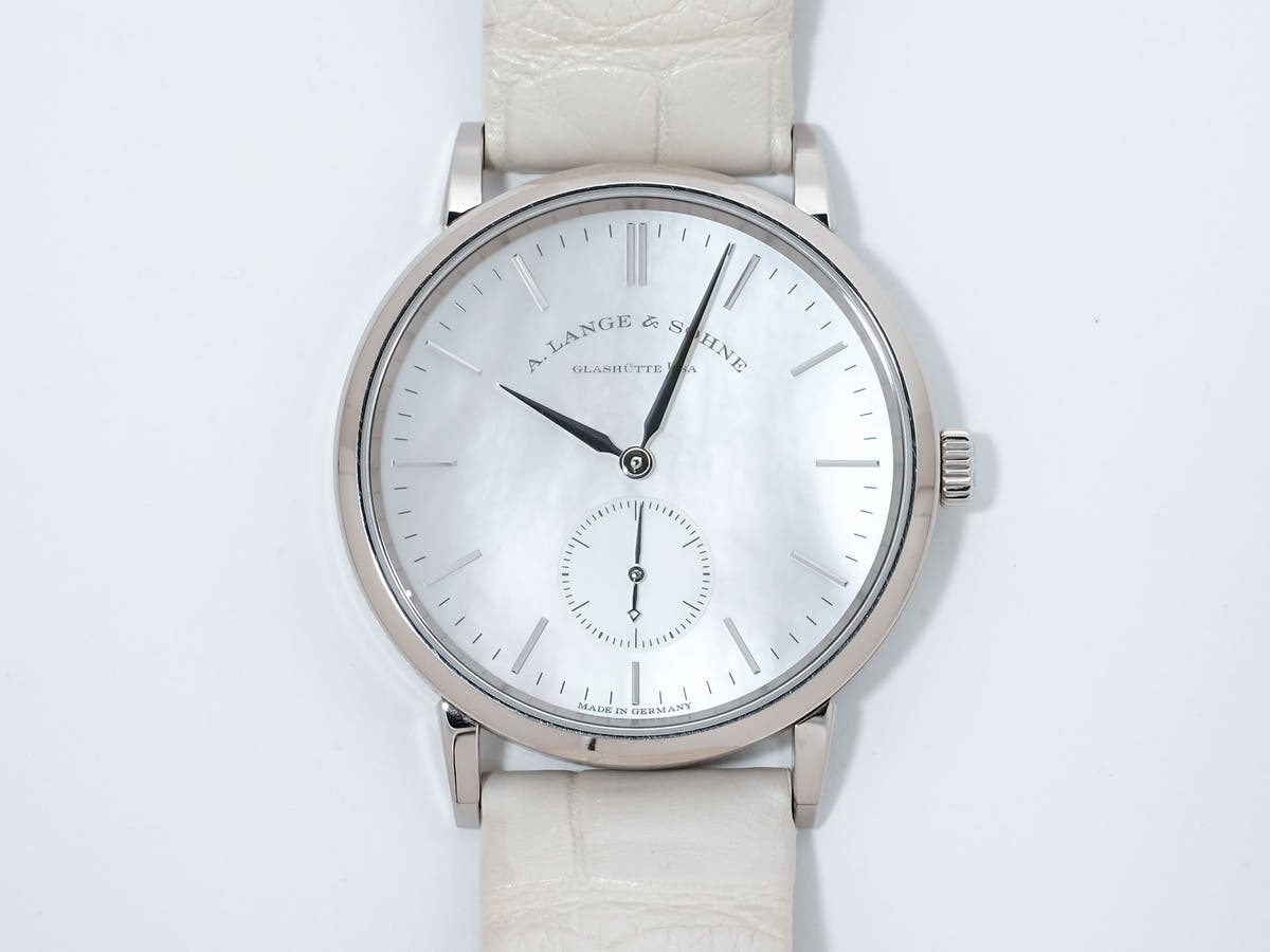A. Lange &amp; Söhne Saxonia Ref.219.047 18KWG White Shell Dial Used 9mgkesdt