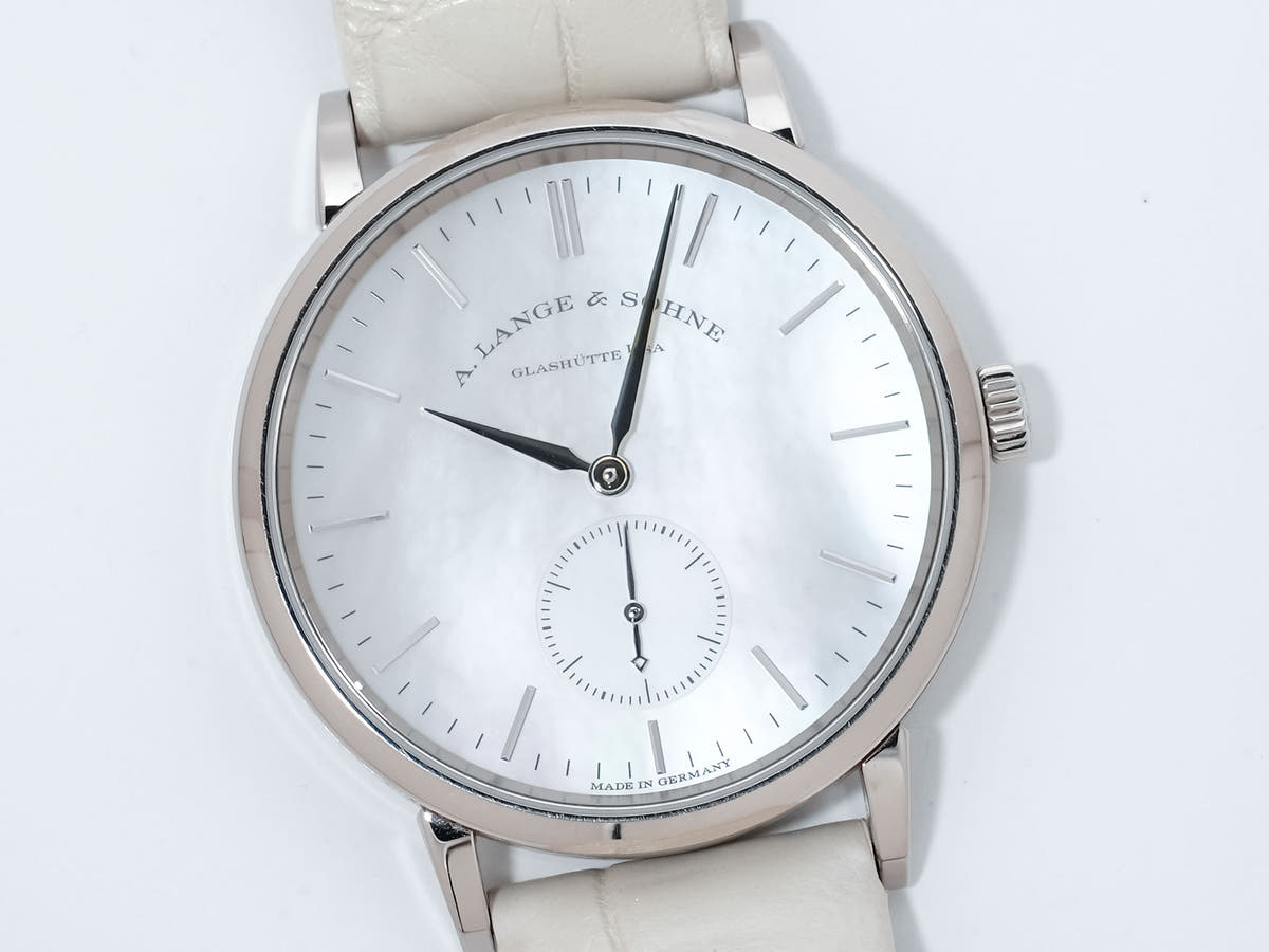 A. Lange &amp; Söhne Saxonia Ref.219.047 18KWG White Shell Dial Used 9mgkesdt