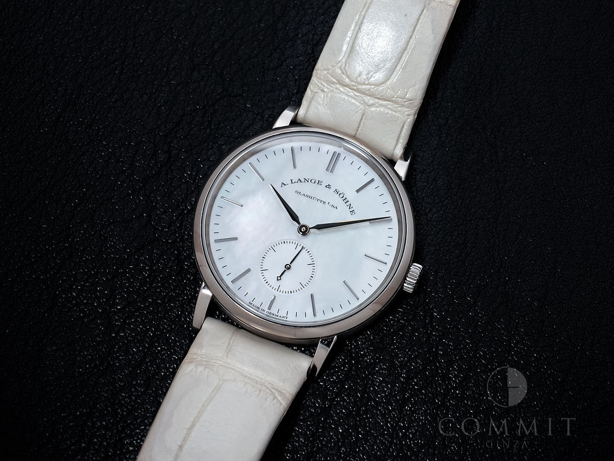A. Lange &amp; Söhne Saxonia Ref.219.047 18KWG White Shell Dial Used 9mgkesdt