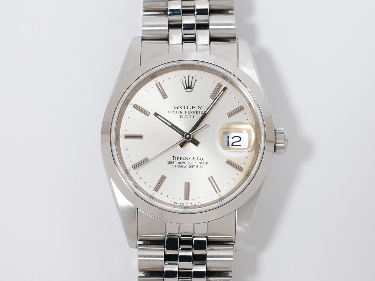 ロレックス オイスターパーペチュアル デイト TIFFANY＆Co. Ref.15200 シルバー文字盤 中古 yudqecx9