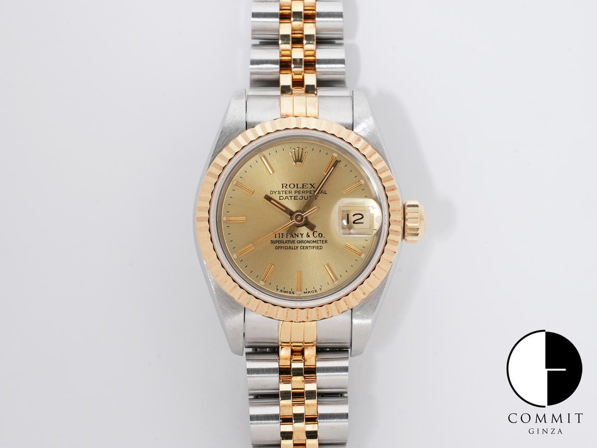 ロレックス デイトジャスト TIFFANY＆Co. Ref.69173 シャンパン文字盤 中古 4m7gmo59